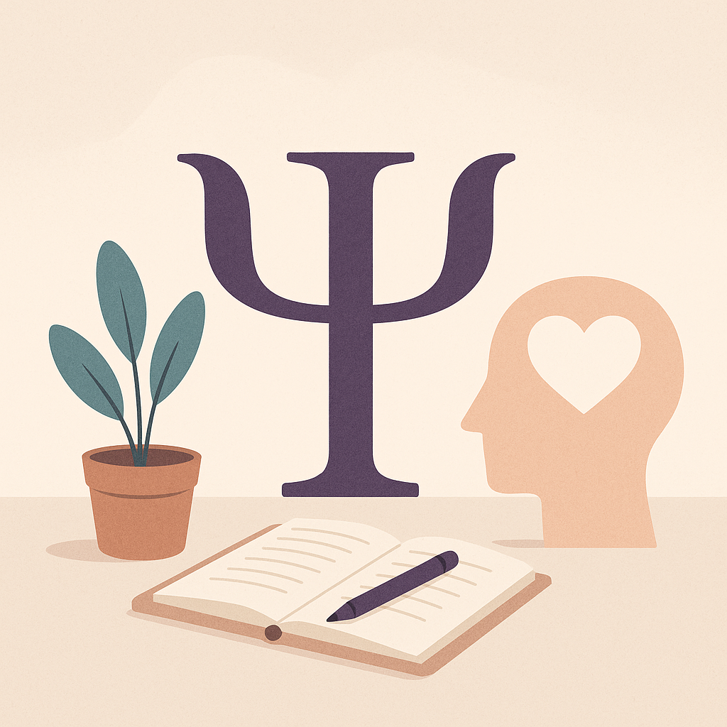 Ilustração minimalista relacionada à psicologia